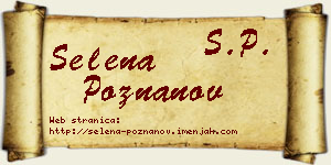 Selena Poznanov vizit kartica